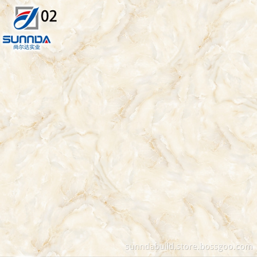 60*60 inkjet beige marble glazed porcelain tiles, wear-resistant non-slip high quality building material